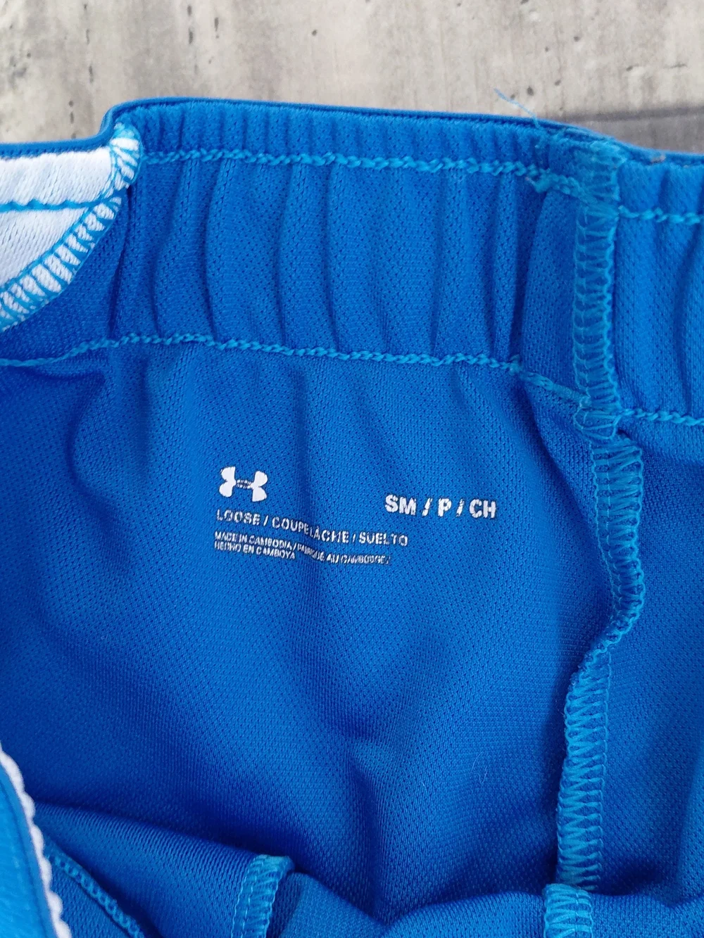 Under Armour Women’s Bright Blue Athletic Shorts with Patterned Side Panels